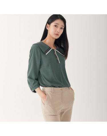 (2컬러) 피어로즈 와이드 카라 블라우스 LFWSO892