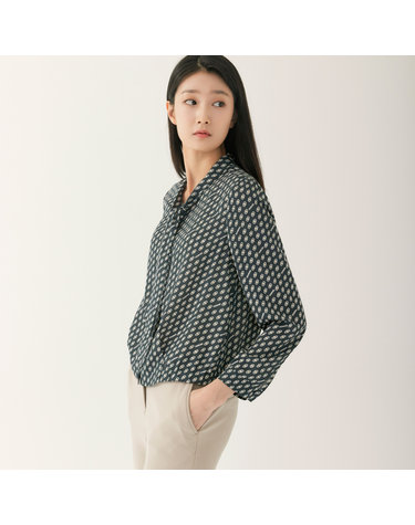 (2컬러) 피어로즈 도트 타이 블루종 셔츠 LFWSO993