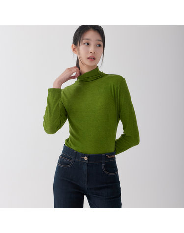(3컬러) 에센셜 레이온 골지 터틀넥 티셔츠 LCTSO972