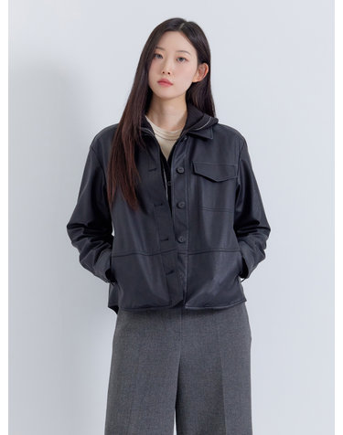 인조가죽 자켓 LCJKP922_BK