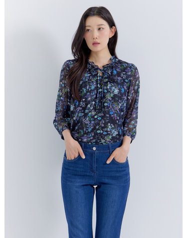 플라워 쉬폰 블라우스 LFWSP801_NA