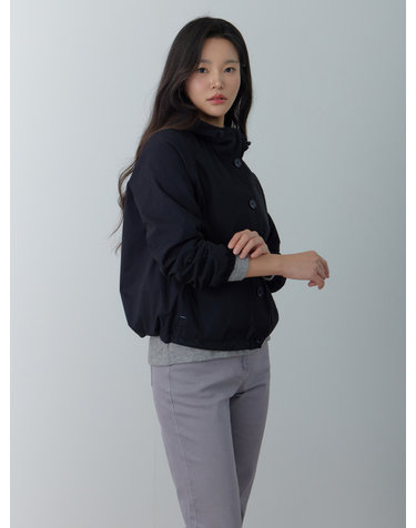 스판 호피 후드 코트 LCCAQ226_NA