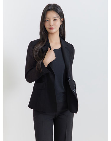싱글 테일러드 자켓 LFJKQ401_BK