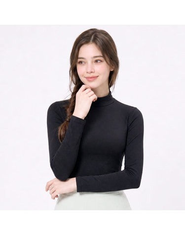 [헨리스튜어트] 골프 여성 냉감 하이넥 이너 티셔츠 블랙