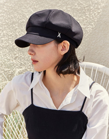 [바잘] VA 스터드 뉴스보이캡 블랙