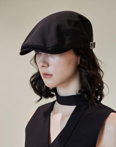 [이채연 엔싸인 희원 착용] [바잘] VA 스퀘어 벨트 헌팅캡 블랙