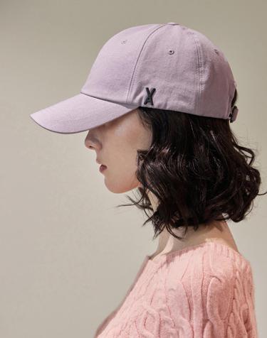 [바잘] VA 블랙 스터드 볼캡 인디핑크