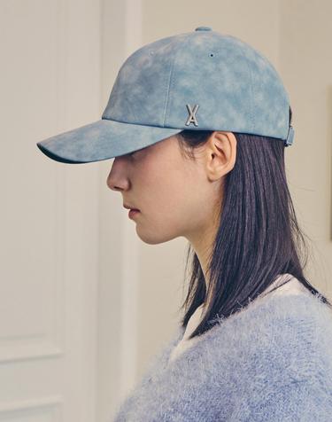 [바잘] VA 스터드 비건레더 볼캡 아쿠아마린