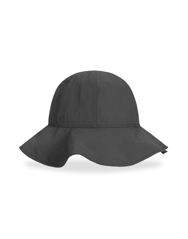 바잘 [바잘] VA 커브드 로고 라운드 프릴 버킷햇 챠콜 착용컷