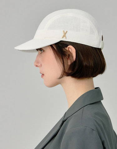 [바잘] VA 스터드 글로시 스크런치 캡 아이보리