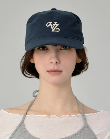 [바잘] 리프 VZ 모노그램 트윌 필박스 캡 네이비