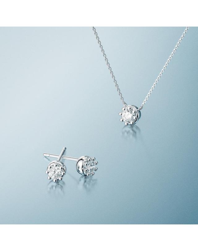 미꼬 크라운 다이아몬드 귀걸이 0.2ct SI2 착용컷
