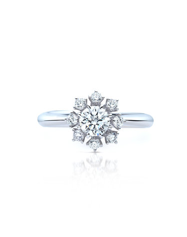 샤프란 다이아몬드 반지 0.5ct (GIA/F.SI1/3EX/NONE)