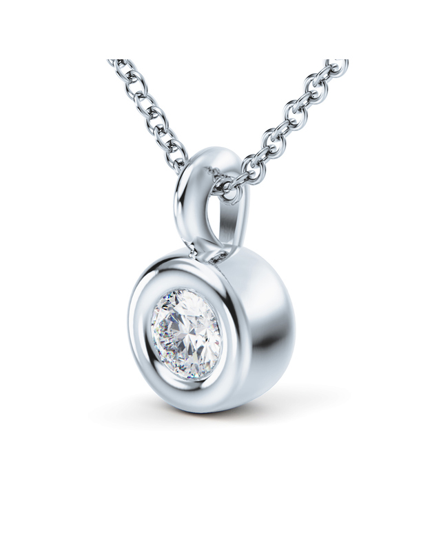 미꼬 팡테옹 0.1ct 다이아몬드 목걸이 착용컷