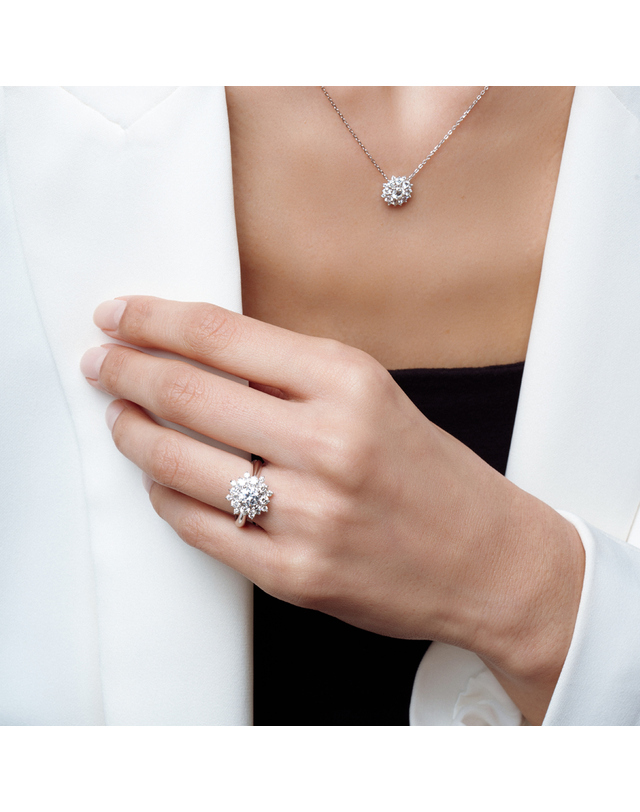 미꼬 스파클 0.5ct(5부) 다이아몬드 반지 GIA/F/VS2/3EX/NONE 착용컷