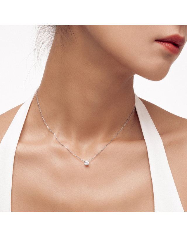 미꼬 그레이스 18K 5부 다이아몬드 목걸이 (GIA/F.VS2/3EX/NONE) 착용컷