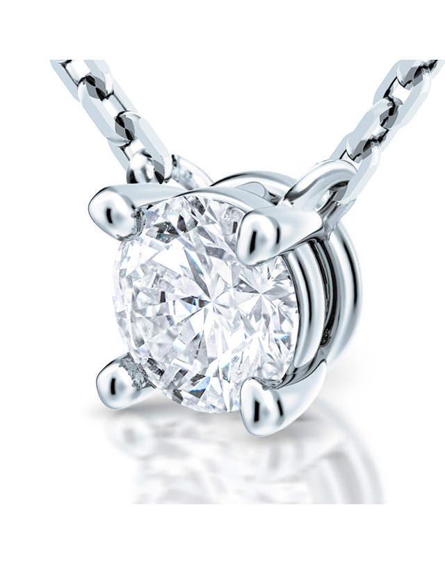 미꼬 그레이스 18K 1부 다이아몬드 목걸이 0.1ct SI2 착용컷