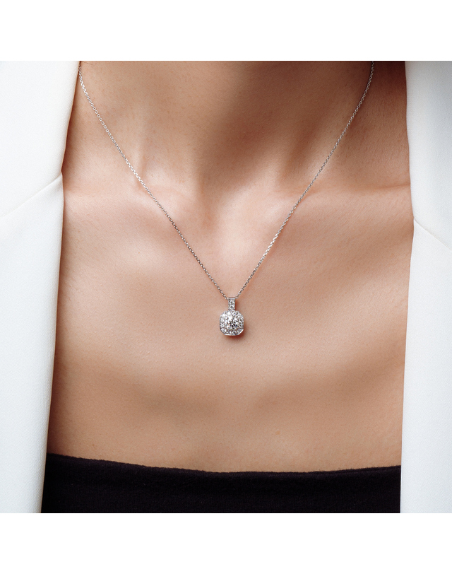 미꼬 벨라뷰 다이아몬드 목걸이 0.5ct (5부) (GIA F.VS2.3EX.NONE) 착용컷