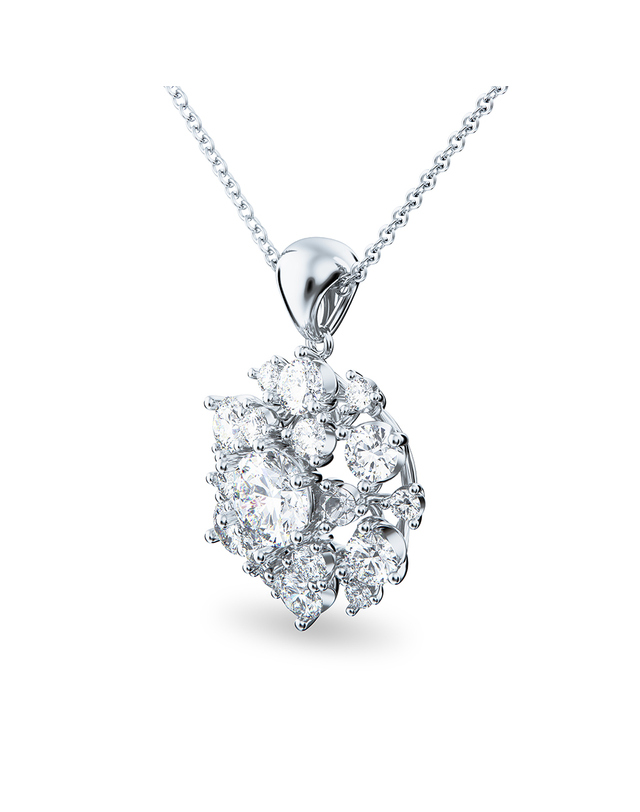 미꼬 레지나 0.5ct(5부) 다이아몬드 목걸이(GIA F.VS2.3EX.NONE) 착용컷