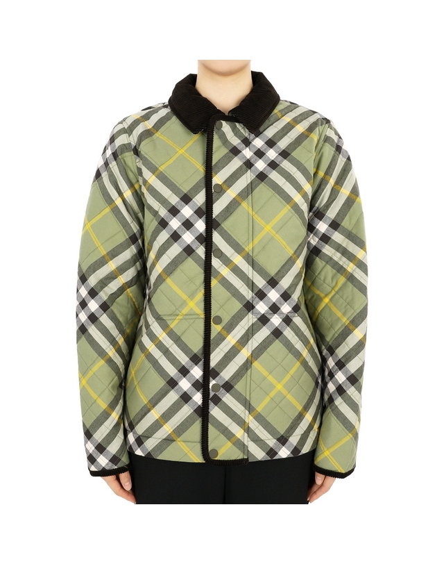 버버리 버버리 키즈 빈티지 체크 퀼팅 자켓(그린) 8078160 12,14Y (성인착용가능) 착용컷