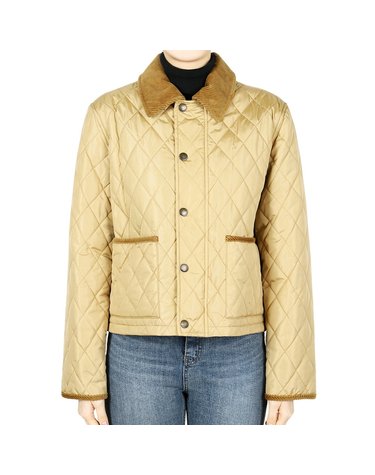 버버리 여성 코듀로이 카라 퀼딩 자켓(베이지) 8105098