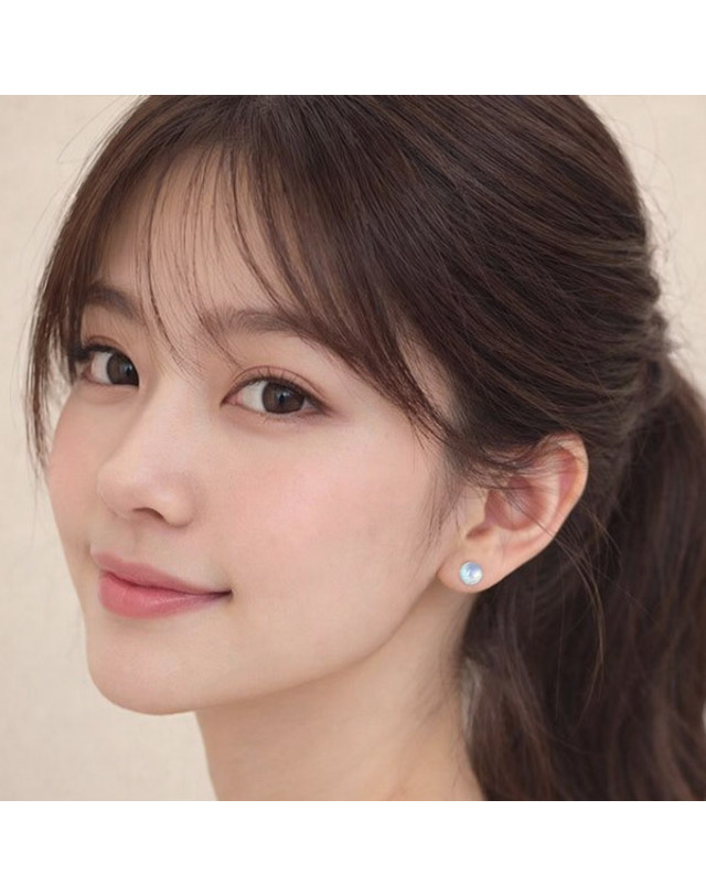 메종드쉬 메종드쉬 귀걸이 청순 블루 아쿠아마린 피어싱 BCE004 착용컷