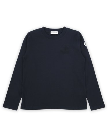 몽클레어 키즈 엠보 로고 긴팔 티셔츠(네이비) 8D00005 83907 778 8,10A