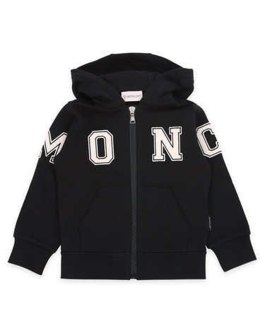 23 F/W 몽클레어 키즈 레터링 후드 집업 자켓(블랙) 8G00004 899PS 999 8,10A