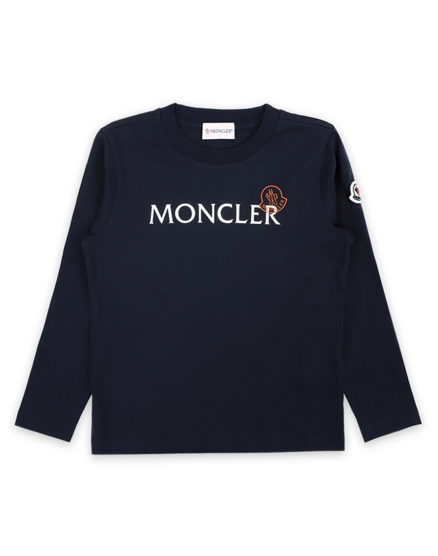 몽클레어 몽클레어 키즈 레터링 로고 프린팅 긴팔(네이비) 8D00004 89AFV 778 8,10A 착용컷