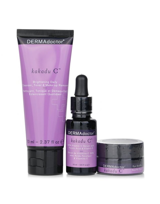 더마닥터 더마닥터 카카두 C 카카두 C C 브라이트닝 키트: 데일리 클렌저 70ml + 20% C 세럼 15ml + 아이 수플레 15ml 3pcs 착용컷