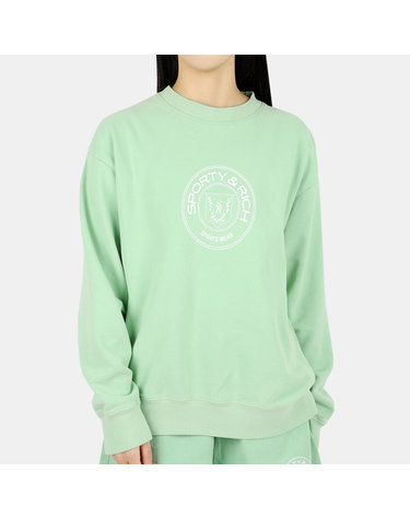 22 S/S 스포티앤리치 공용 클럽 맨투맨(세이지/화이트) MONACO CREWNECK SAGE/WHITE