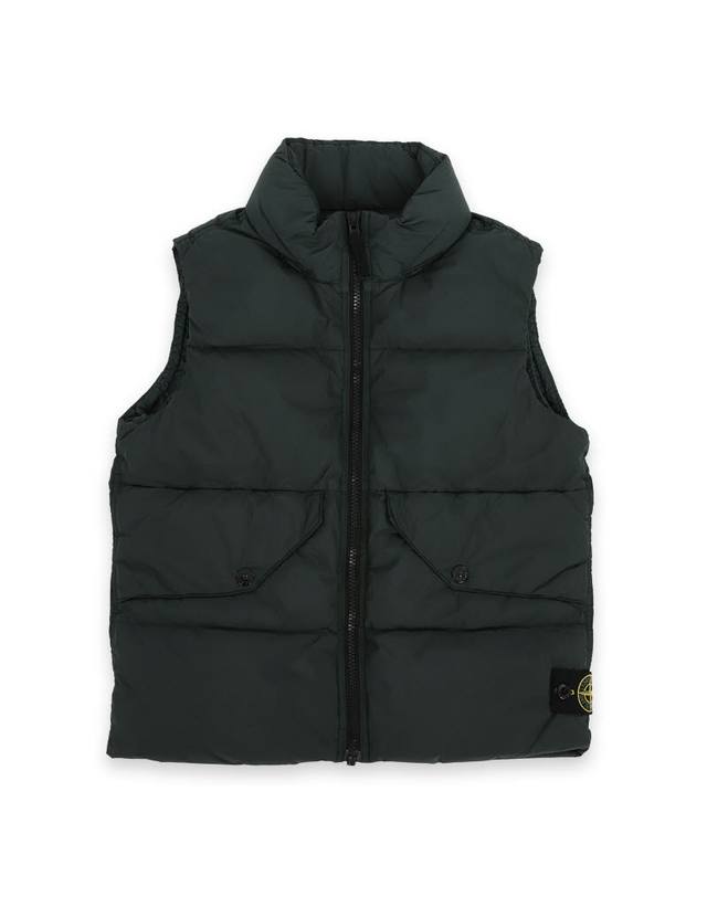 스톤아일랜드 스톤 키즈 와펜 패치 다운 패딩 조끼(다크그린) 8116G0123 V0057 착용컷