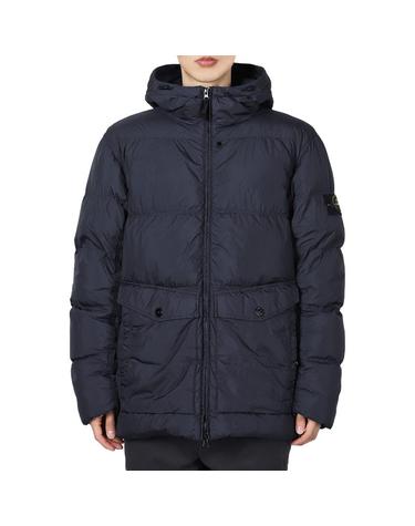 스톤 남성 와펜 패치 크링클랩스 후드 패딩 자켓(네이비) K2S15 4100011 S0A23 V0020