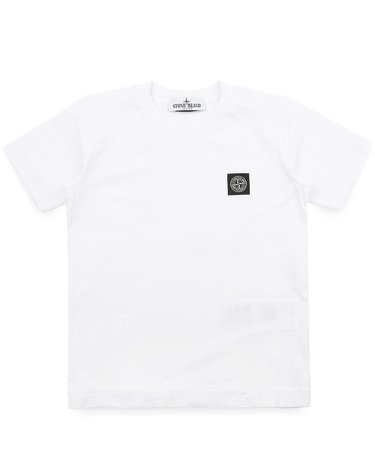 스톤 키즈 로고 패치 라운드넥 반팔(화이트) L1S16 2100002 S0047 V0001 10,12A