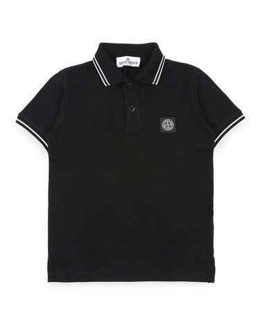 스톤 키즈 로고 패치 투라인 PK 반팔(블랙) L1S16 2200001 S0018 V0029 10,12A