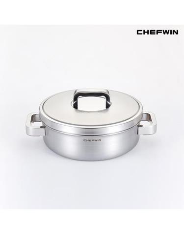 쉐프윈 316 커퍼코어 스텐 통5중 24cm 전골냄비