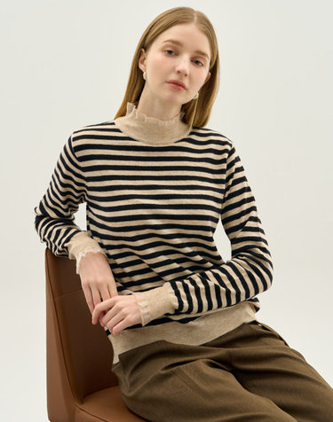 단가라 프릴 니트 (2 color)