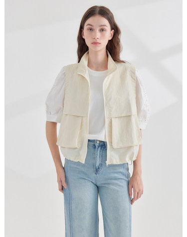 플랩 바람막이 집업 베스트 KOVTP350(2 colors)