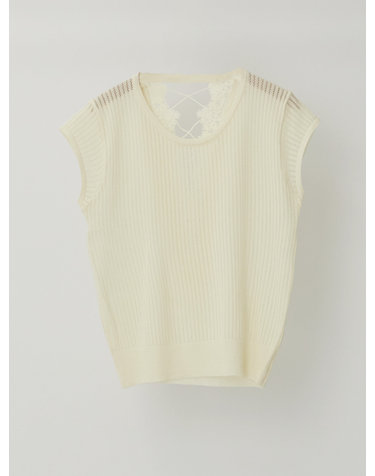 백 레이스 펀칭 니트 KOKTP550 (2colors)