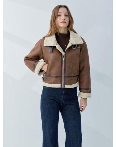 스웨이드 시어링 무스탕 자켓 KOJKPA05 (2colors)