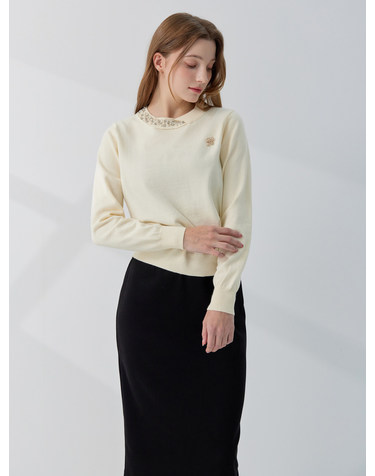 진주장식 포인트 니트 KOKTPB11 (2colors)