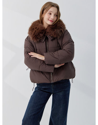 퍼 카라 하이넥 스트링 패딩 점퍼 KOPDPB15 (2colors)