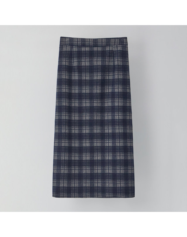 카인드베리 모던 체크 사방 스판 기모 H라인 스커트 KOSKPA01 (2colors) 착용컷