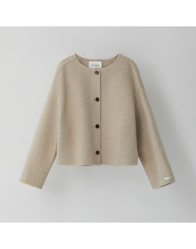 카인드베리 울 핸드메이드 라운드 코트 KOCAPA03 (3colors) 착용컷
