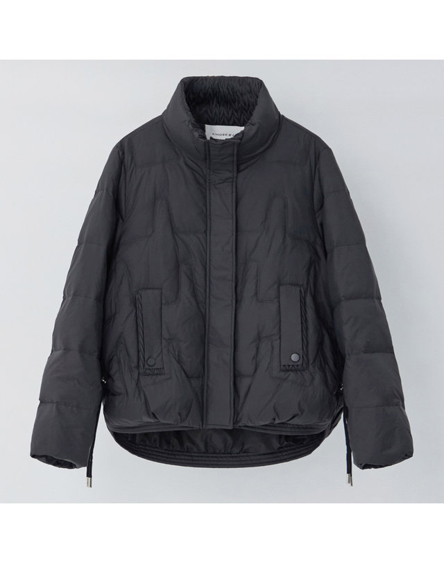 카인드베리 하이넥 스트링 오리 패딩 점퍼 KODWPB02 (2colors) 착용컷