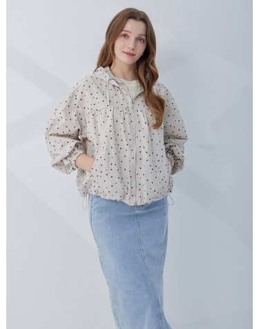 잔플라워 셔링 바람막이 후드 점퍼 KOJPQ202 (2colors)