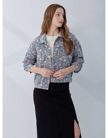 플로럴 데님 자켓 KOJKQ203 (2colors)