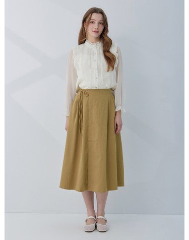 랩 플레어 밴딩 스커트 KOSKQ203 (2colors)