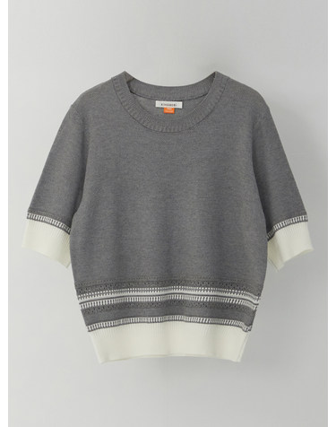 시보리 배색 펀칭 니트 KOKTQ302 (2colors)