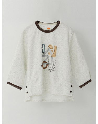 스티치 홀스 캐주얼 티셔츠 KOTSQ308 (2colors)
